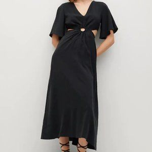 Black Mango Dress w/ Side Cutouts